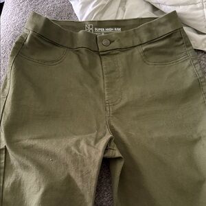 No Boundaries Olive Green Super High Rise Chinos